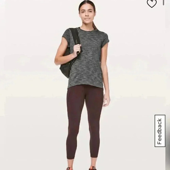 Lululemon Grey Another Mile Short Sleeve Shirt - Picture 1 of 8